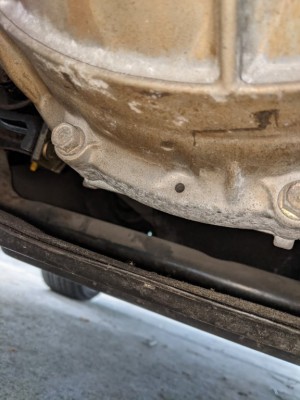 Manual trans back of bell housing